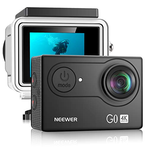 Neewer G0 HD 4Kアクションカメラ12MP 水中カメラ 30mまで水中撮影でき 170度広角スポーツカメラ　2インチスクリーン　USBケーブル、防水ハウジングなど付き 日本語使用可