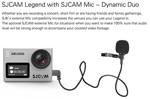 SJCAM 外部クリップ式 外部マイク1.4m SJ6、SJ7、SJ360 スポーツ カメラ アクションカム用(Model A ブラケットなし)