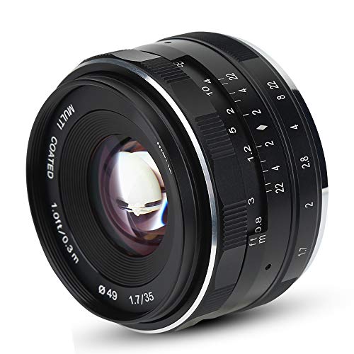 Haofy 35mm F1.2大口径レンズ 、マニュアルフォーカス プライム固定レンズ カメラ用交換レンズ APS-Cマイクロ単レンズ アクセサリー ソニーSLR Eマウント用