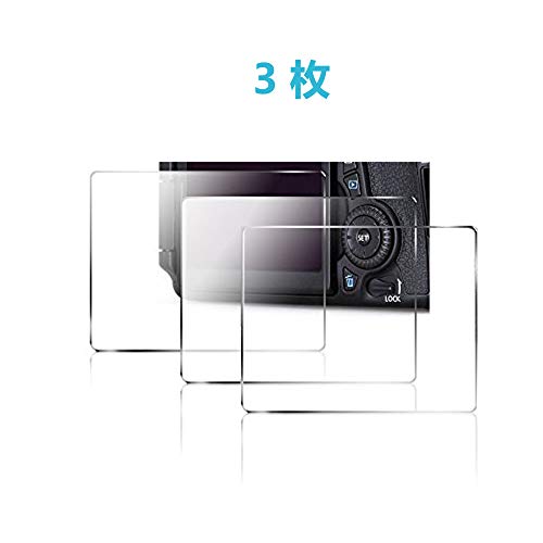 Alovexiong 3枚 For Canon EOS 70D 80D 強化ガラススクリーンプロテクター9h 硬さ 0.3 mm 超薄型液晶カバー強化ガラス保護