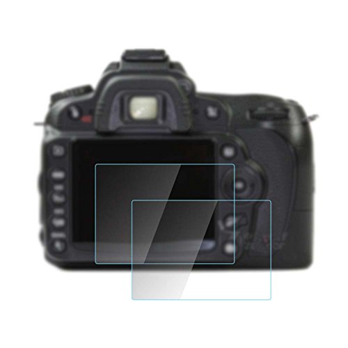 Flyz-JP　2パック0.3ｍｍ光学9H強化ガラス　高透明度DSLRカメラ用液晶保護フィルム　クリスタルクリア　90Dニコン（D90）