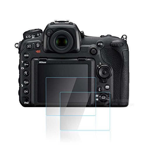 Flyz-JP 2パック0.3ｍｍ光学9H強化ガラス DSLRカメラ用液晶保護フィルム D500ニコン（D500）