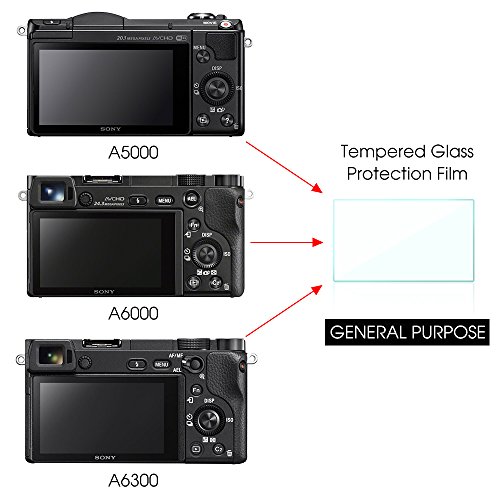 Awinner カメラ保護フィルム 液晶保護フィルム Sony DSLR Alpha NEX-7 NEX-6 NEX-5 A6000 A6300 A5000 カメラ用 LCDスクリーンプロテクター 液晶保護ガラス 2枚入り