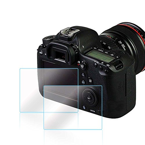 Flyz-JP ２パック0.3ｍｍ光学9H強化ガラスDSLRカメラ保護フィルム 6Dキヤノンニコンソニーオリンパスサムスンパナソニックペンタックス（キヤノンEOS 6D）