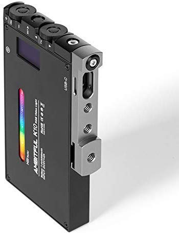 AMBITFUL K10 RGB LEDビデオライトポータブル写真ライト2500-8500K調光対応0-360フルカラーミニポケットサイズ、9つの適用可能なステータスモード、内蔵3200 mAhバッテリー