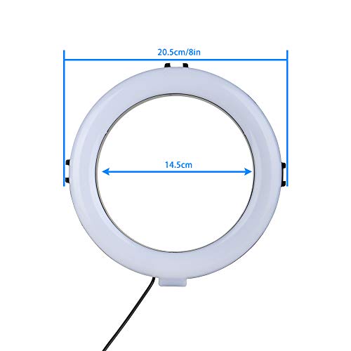 FOMITO LEDリングライト 8’’インチ スマホで撮影、人物の写り等に適用