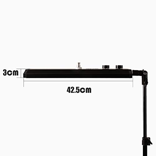 GSKAIWEN LED ロング写真灯,ライトスタンド付きシングルランプセット,ライブ放送静物撮影二色温度調光ライト,スタジオ撮影ライト
