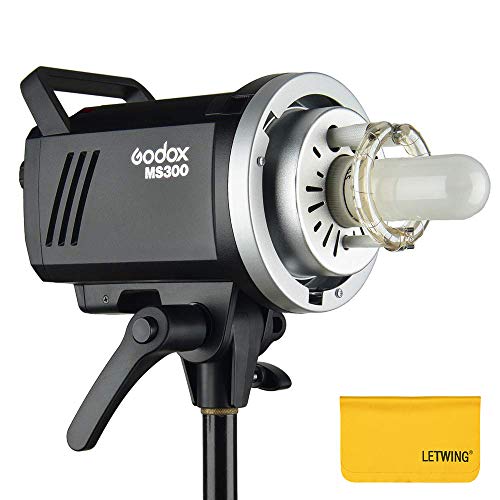 GODOX MS300 300WS 2.4Gワイヤレスリモートコントロールと軽量、コンパクトで丈夫なスタジオフラッシュ、0.1〜1.8Sリサイクル時間、5600±200k色温度