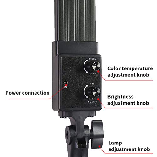 GSKAIWEN 2パック 無段階調光可能な二色LEDビデオライトキット スタンドキャリングバッグを付き 撮影ライト，YouTube、生放送、スタジオ撮影とビデオ撮影用 376個の超高輝度のSMDライト3200K-5500K CRI 96+