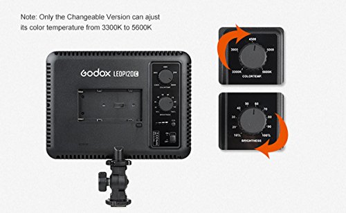 Godox LEDP120 - C 調節可能な色温度 3200K - 5500K とポータブル Dimmable LED ビデオライト