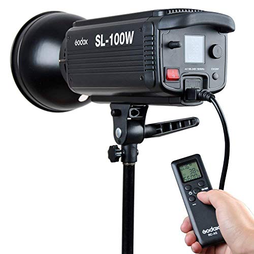 Godox SL-100W ビデオライト LEDスタジオライト 5600±300K リモコン付き Bowensマウント スタジオ撮影