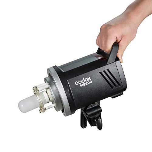 GODOX MS200 200WS 2.4Gワイヤレスリモートコントロールと軽量、コンパクトで丈夫なスタジオフラッシュ、0.1〜1.8Sリサイクル時間、5600±200k色温度