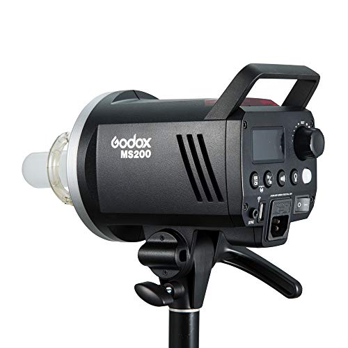 GODOX MS200 200WS 2.4Gワイヤレスリモートコントロールと軽量、コンパクトで丈夫なスタジオフラッシュ、0.1〜1.8Sリサイクル時間、5600±200k色温度