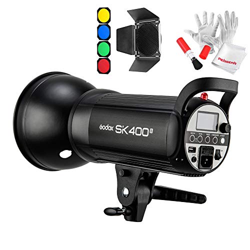【1年保証】Godox SK400II スタジオストロボ フラッシュライト2.4GワイヤレスXシステ ム内蔵 光量調節可能 Bowensマウント BD-04標準リフレクターディフューザーキット同梱