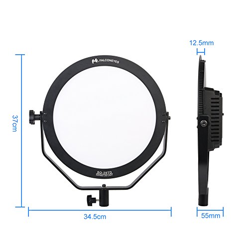 Falcon Eyes SO-28TD 撮影ledライト 28W 色温度3200k-5600k 超高演色性CRI95 とても柔い光 特に人物撮影に適用する