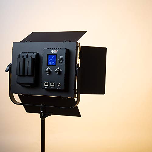 VILTROX スタジオビデオライト VL-D60T スタジオ撮影 LEDビデオライト 816球 写真撮影照明 最大出力60W CRI 95+ 超高輝度 3300K〜5600K色温度調整 U型ブラケットと遮光板付き