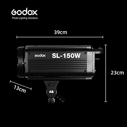 Godox LEDビデオライト SL-150W 定常光ライト LED高輝度フィルライト、明るさを調整するワイヤレスリモコン、ビデオ撮影/結婚式の写真撮影/インタビューの照明/静物撮影のための 光源を提供する