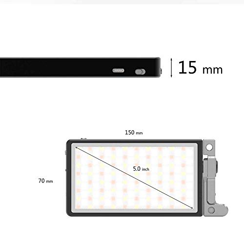 【在庫あり】BOLING BL-P1 RGB撮影ライト CRI96+ 2500K-8500K 0.5m@1480Lux 12W 動画撮影、YOUTUBE制作に対応 カメラビデオライト 360°調整可能サポート パッテリー内蔵 Type-C充電可能 色温度無段階調整 生放送、ライブ、YouTube、tik tok、自撮り、ビデオチャット、音楽MV撮影などに対応