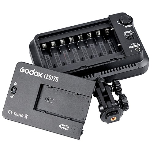 Godox 撮影機材 照明 LED 170 ビデオライト 170球 大光量 補助照明 撮影用ライト 輝度 調整可能 単三電池 8本 供給でき 定常光ライト 一眼レフ カメラ用 三脚 取り付けでき
