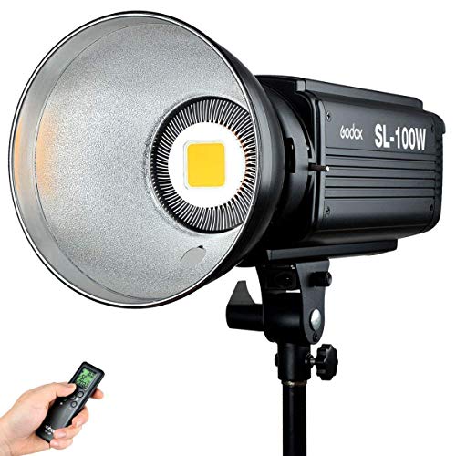 Godox SL-100W ビデオライト LEDスタジオライト 5600±300K リモコン付き Bowensマウント スタジオ撮影