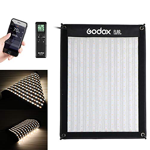 GODOX FL60ライトFlexible LED Light 色温度調節可能 人の写真撮影、スクリーンの写真撮影、製品の写真撮影、個人的な写真撮影などの様々な場面での使用に最適
