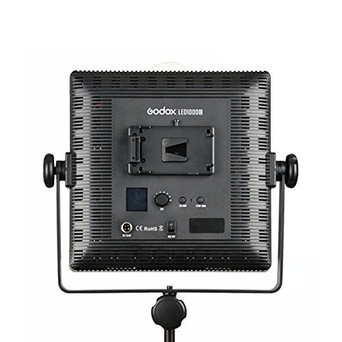 Godox 撮影機材 照明 LED 1000W ビデオライト 1024球 大光量 補助照明 撮影用ライト 輝度 調整可能 でき 定常光ライト 一眼レフ カメラ用 三脚 取り付けでき