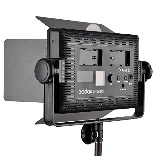 Godox 撮影機材 照明 LED 500W ビデオライト 504球 大光量 補助照明 撮影用ライト 輝度 調整可能 でき 定常光ライト 一眼レフ カメラ用 三脚 取り付けでき