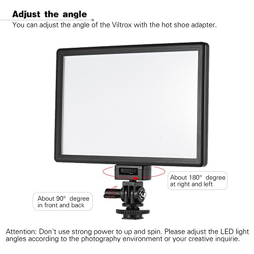 Viltrox L116T プロ 超薄型 LED ビデオライト 写真 フィルライト 輝度と色温度 調整可能 最大輝度 987LM 3300K-5600K CRI95+ キヤノン ニコン ソニー パナソニック デジタル 一眼レフ カメラ ビデオカメラ用