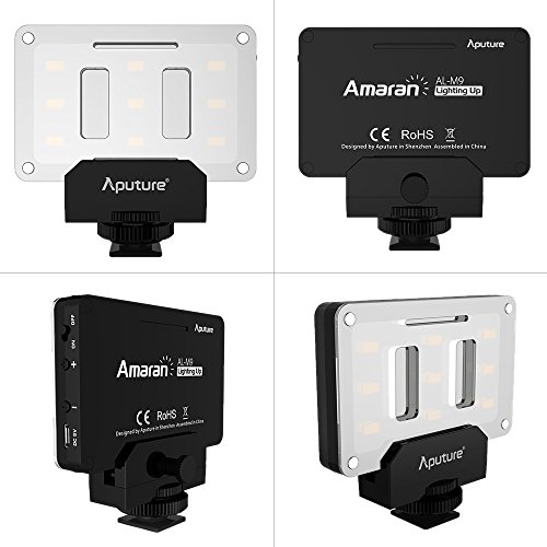 Aputure AL-M9 Amaran Lighting Up Pint-Sized LEDフィルライト 小型 ビデオライト 9 SMD電球付き TLCI 95+ 9段階明るさ調整可能 超薄型 軽量