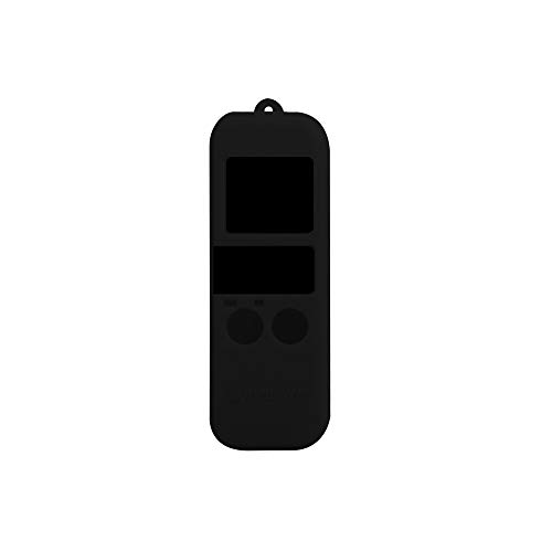 【Taisioner】DJI OSMO POCKET対応 シリコン製カバー シリコンケース キズ防止 カメラ保護 オシャレカバー ブラック/ブルー/レッド/オレンジ 付属ストラップ付き 首掛け可能 (ブラック)