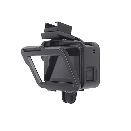 【最新版】アルミ合金製 ハウジングメタル 保護ケース/The Frame フレーム + レンズキャップ セット 商品GoPro Hero7 Black/New Hero(2018)/Hero6/5用 (ブラック)