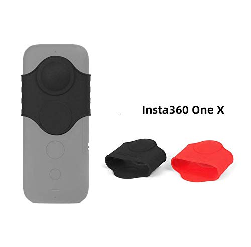 Taoric Insta360 One X用 シリコーンレンズシールドレンズカバーパノラマカメラアクセサリー (ブラック)