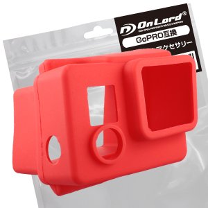 GoPro(ゴープロ)互換 オリジナルアクセサリーシリーズ オンロード『ハウジングシリコンカバー』(GP-0510) カメラの保護 伸縮性の高いソフト素材 (レッド)