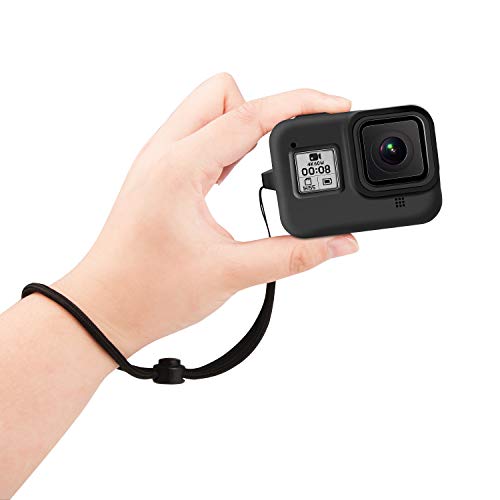 ロデシー Rhodesy Gopro Hero8 Black用 シリコンケース シリコンカバー GoPro Hero8に対応アクセサリー 高弾性 全面保護 衝撃吸収カバー 2個入り ブラック/ブルー