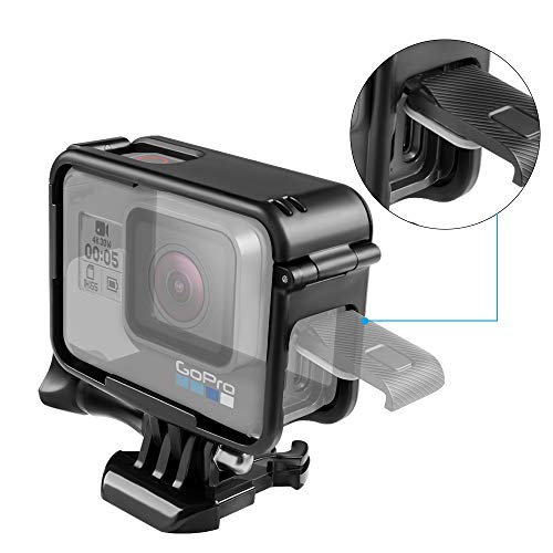 XIAOYINREN GoPro HERO7 Black・HERO6・HERO5用 保護フレーム 直接充電 ウェアラブルカメラ用ケース (上部開閉型)