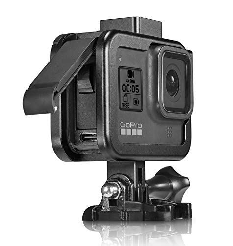 LICHIFIT Gopro 8 ケース gopro hero 8 アクションカメラ フレームケース アルミニウム合金 ハウジングケース キズ防止 耐衝撃 アクセサリー ブラック