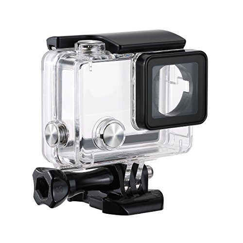 【Taisioner】GoPro HERO4/3+/3用 サイドオープン バックタッチ可能 スケルトンハウジングケース 超小型 総合保護 (透明 hero4/3/3+用)