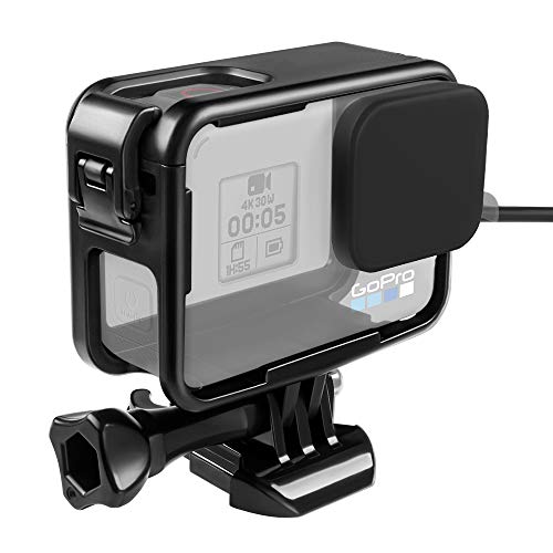 【Taisioner】GoPro HERO 5・HERO6・HERO7用 保護フレーム+シリコンキャップ 上部開閉型 第三世代 スポーツカメラアクセサリー