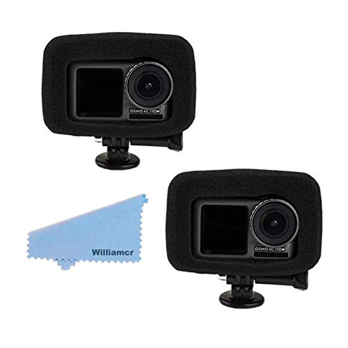 2 PCS風防風防音フォームスポンジカバー防風ハウジングケース for DJI Osmo Action Camera