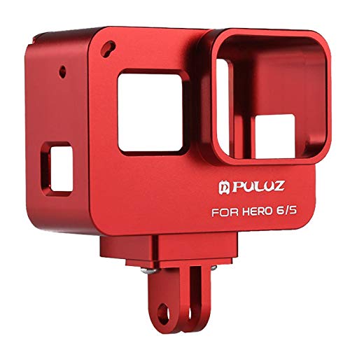 アルミニウム ハウジング ケース シェル 保護 アクションカメラ GoPro HERO7 Black 6 5 PULUZ (レッド)