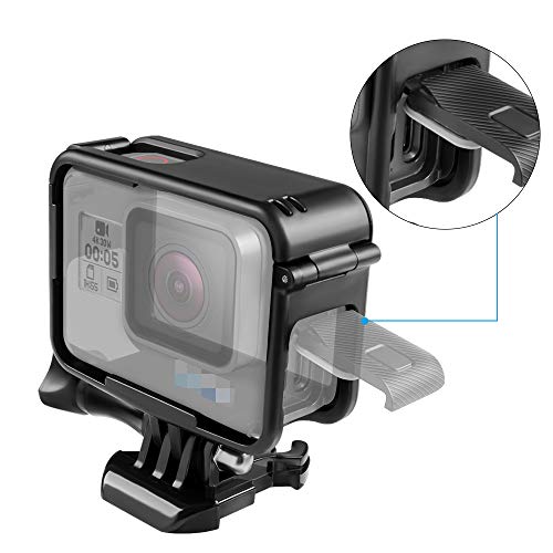 【Taisioner】GoPro HERO 5・HERO6・HERO7用 保護フレーム+シリコンキャップ 上部開閉型 第三世代 スポーツカメラアクセサリー