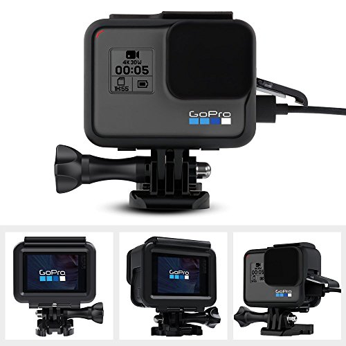 【Taisioner】GoPro HERO 5・GoPro HERO6 GoPro・HERO7 Black用 保護フレーム+シリコンレンズカバー 第二世代 スポーツカメラアクセサリー ブラック・グレー (ブラック（黒）)