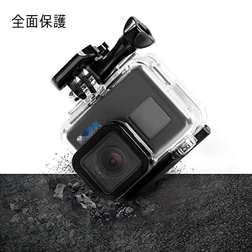 【Taisioner】GoPro HERO5/6/7用 サイドオープン バックドアオープン スケルトンハウジングケース 超小型 総合保護 レンズを外さない (透明 hero5/6/7用)