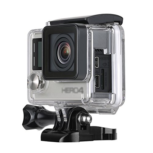 【Taisioner】GoPro HERO4/3+/3用 サイドオープン バックタッチ可能 スケルトンハウジングケース 超小型 総合保護 (透明 hero4/3/3+用)