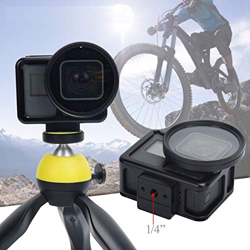 SHEAWA GoPro Hero7 Black用 保護ケース アルミ合金保護フレーム 52mmUVフィルター バックドア レンズキャップ付き アルミハウジングケース 側面穴開け 耐衝撃 防震