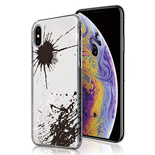 MIxUP iPhoneXS iPhoneX デザイン バック カバー ケース 簡単装着 衝撃吸収 PC ハードケース アイフォンXS アイフォンX iPhone XS X 5.8 インチ おしゃれ かわいい 絵の具 ペイント柄 ブラッシュ MXP-ipX-3SPLA-brush