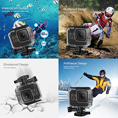 GoPro HERO8 透明ケース Vikisda (2019) 防水 ハウジング ケース ダイブ ケース 防水 防塵 保護ケース 耐圧水深45m 水中撮影用