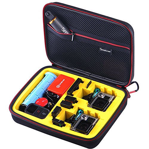 Smatree SmaCase g260sw Carrying Case for Gopro Hero 5,4、3 +、3、5.3 (カメラとアクセサリーは含まれていません-black &イエロー