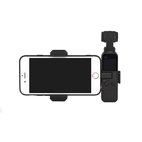 TELESIN Osmo Pocket用スマホホルダーセット ハンドヘルド スマホクリップ モバイルブラケットセット 三脚マウントアダプター三脚用携帯電話ホルダー 幅60mm〜90mmの携帯電話に対応 (ブラック)