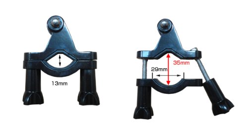 REC-MOUNTS バーマウント タイプ1 ストック・ポール・バー・釣り竿・スコープ・などパイプ類にBar Mount for パナソニック ウェアラブルカメラ HX-A1H/HX-A500用 [PS-40HX]